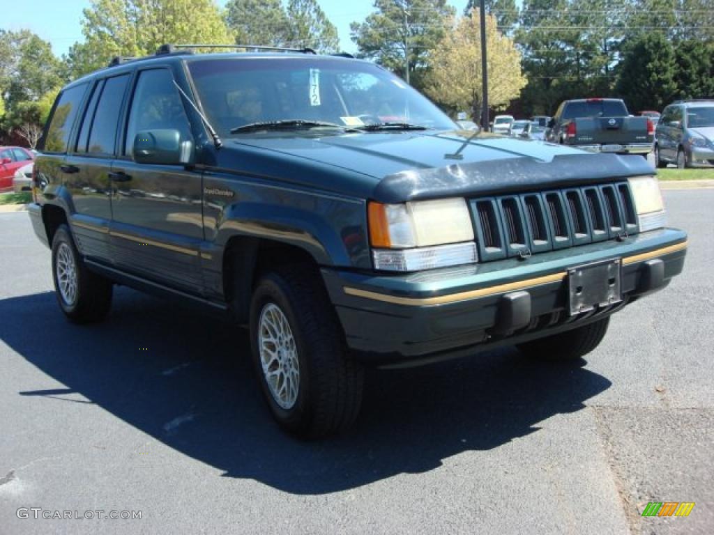 1994 Grand Cherokee Limited 4x4 - Everglade Green Pearl / Taupe photo #6