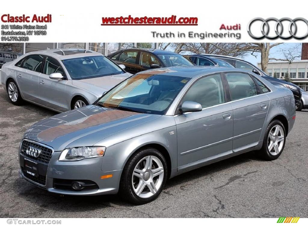 2008 A4 2.0T quattro Sedan - Quartz Grey Metallic / Light Gray photo #1