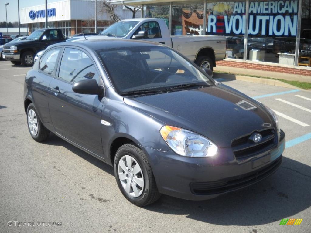 2009 Accent GS 3 Door - Charcoal Gray / Black photo #1