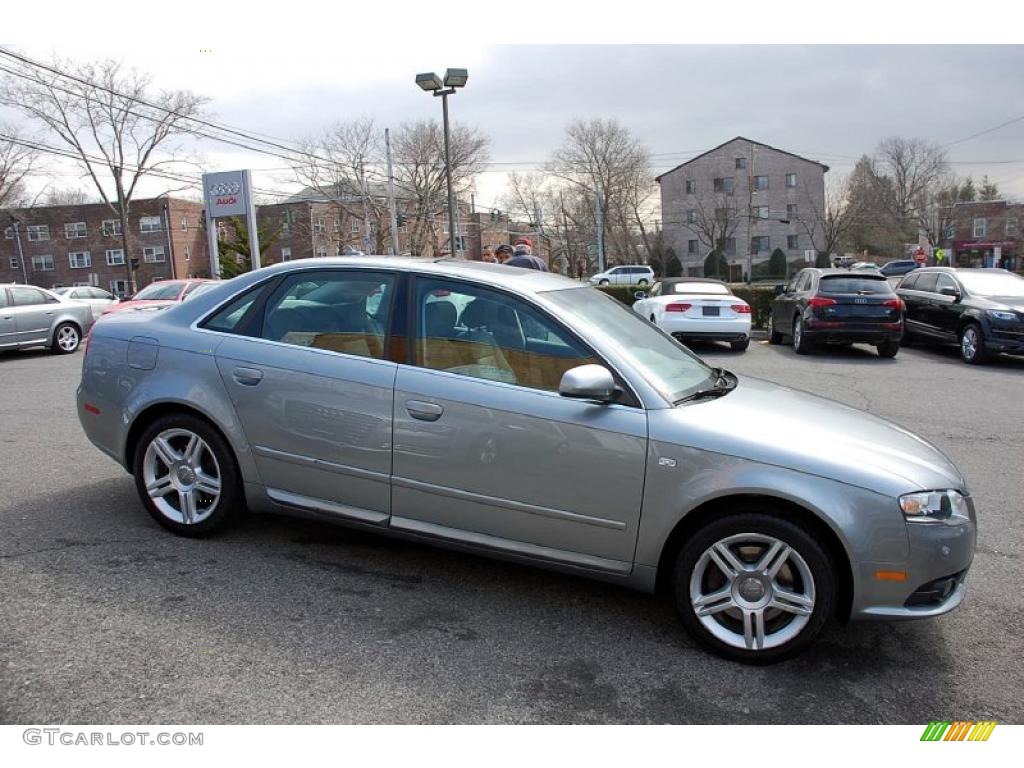 2008 A4 2.0T quattro Sedan - Quartz Grey Metallic / Light Gray photo #4