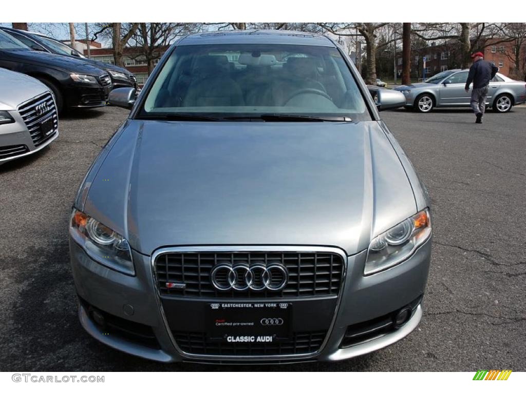 2008 A4 2.0T quattro Sedan - Quartz Grey Metallic / Light Gray photo #5