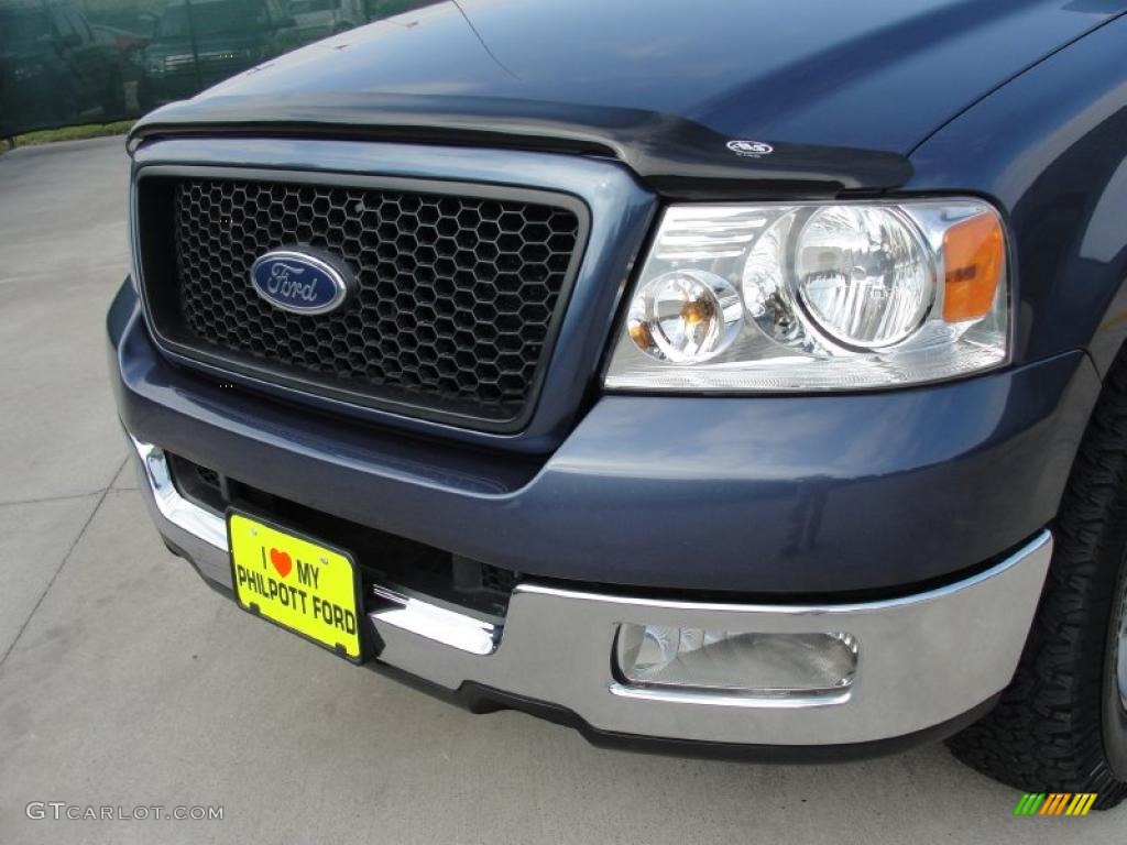 2005 F150 XLT SuperCrew - Medium Wedgewood Blue Metallic / Tan photo #12