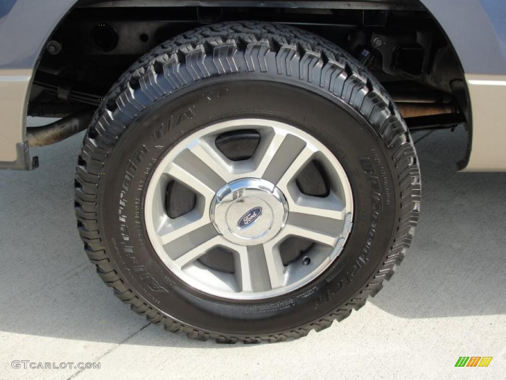 2005 F150 XLT SuperCrew - Medium Wedgewood Blue Metallic / Tan photo #15