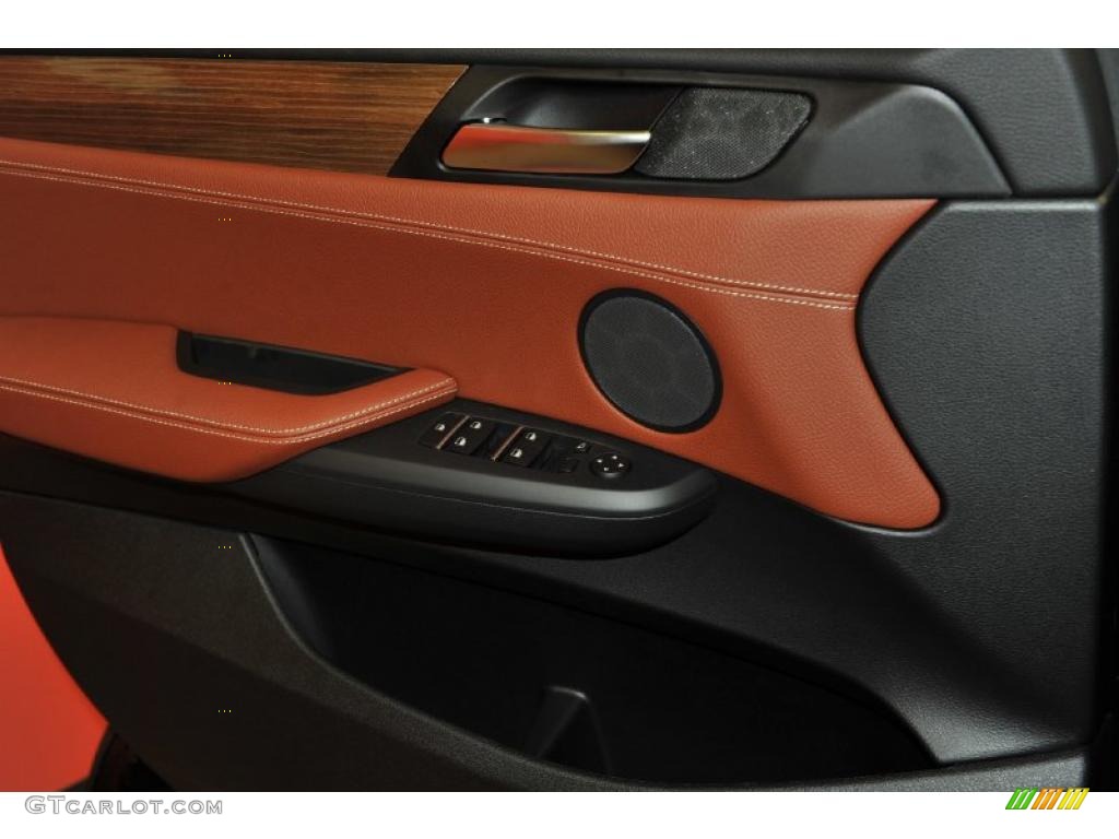 2011 BMW X3 xDrive 28i Chestnut Nevada Leather Door Panel Photo #47714484