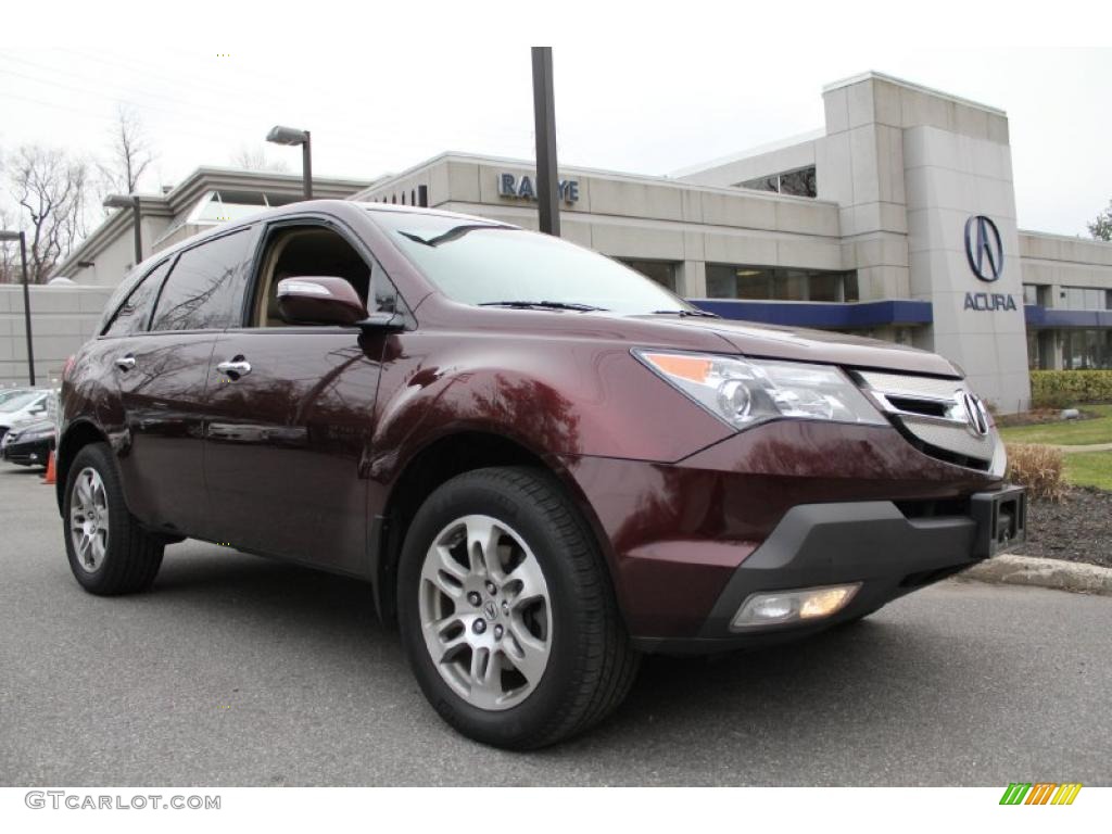 2008 MDX Technology - Dark Cherry Pearl / Taupe photo #1