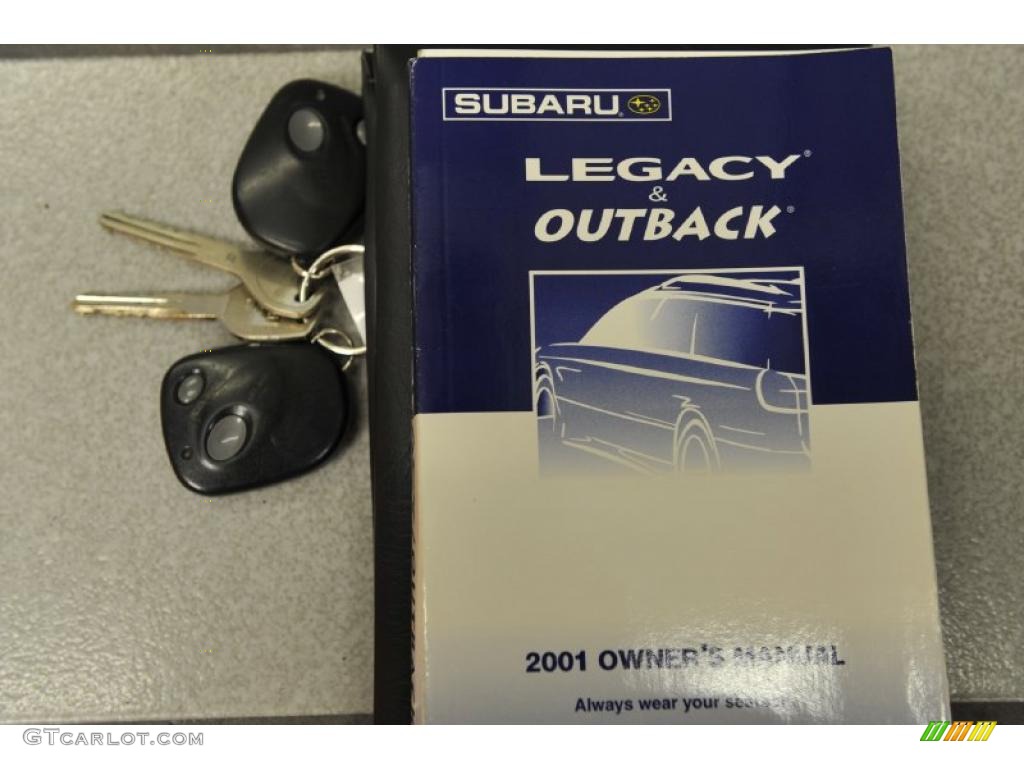 2001 Outback Limited Wagon - Wintergreen Metallic / Beige photo #49