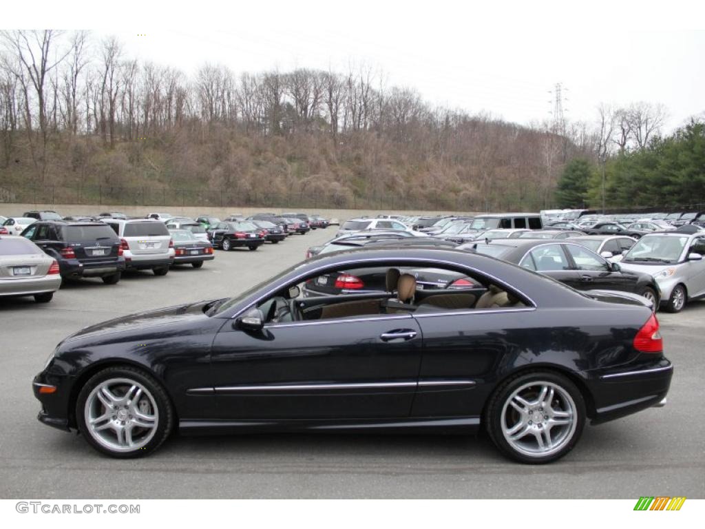 Majestic Black Metallic 2009 Mercedes-Benz CLK 550 Coupe Exterior Photo #47719262