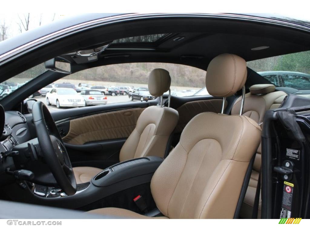 Black/Cappuccino Interior 2009 Mercedes-Benz CLK 550 Coupe Photo #47719343