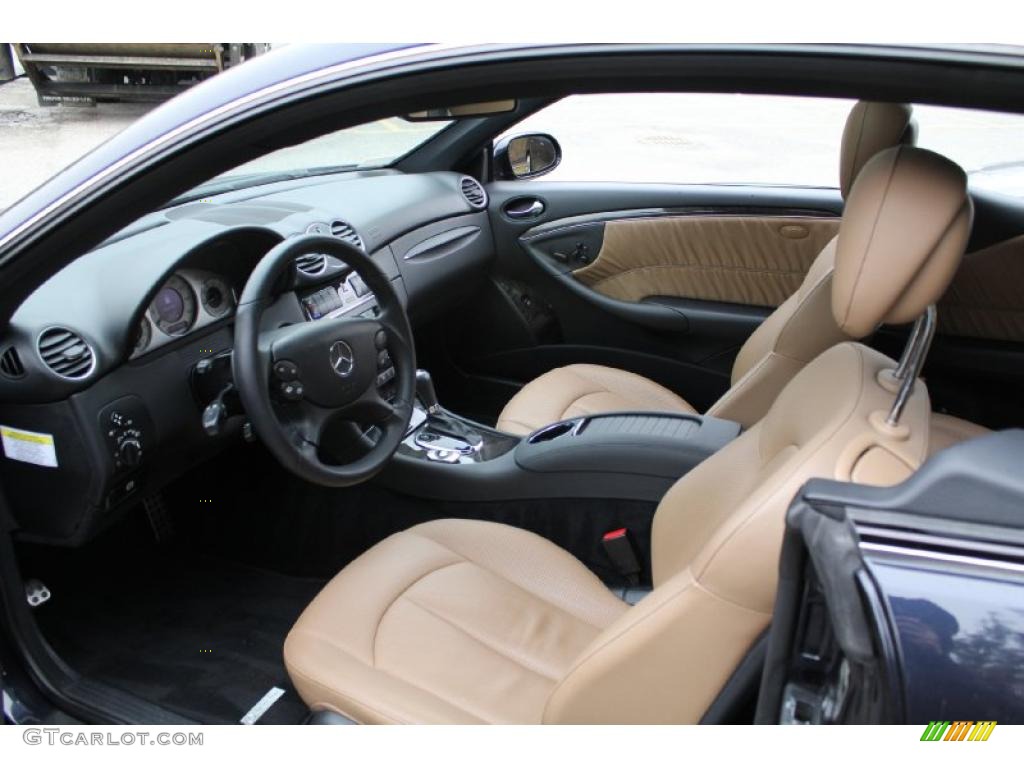 Black/Cappuccino Interior 2009 Mercedes-Benz CLK 550 Coupe Photo #47719364