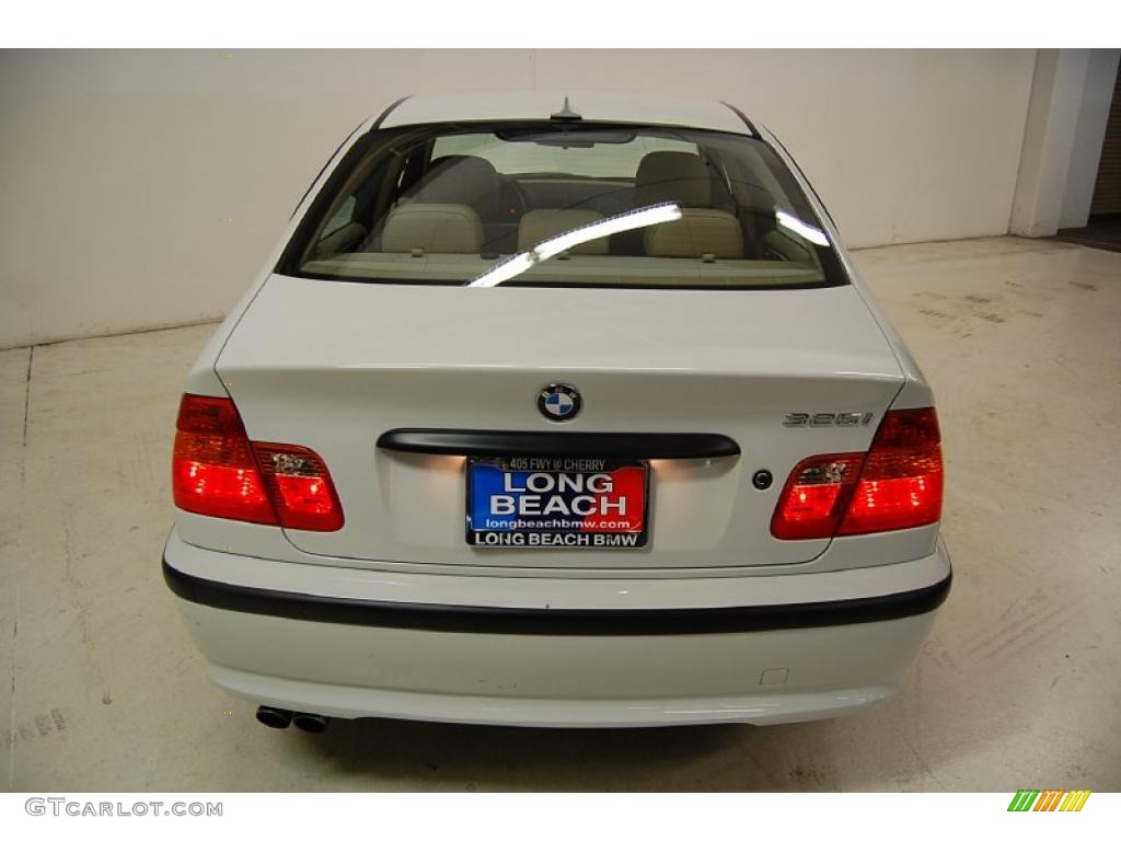 2005 3 Series 325i Sedan - Alpine White / Sand photo #7