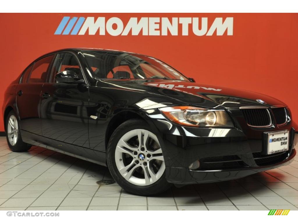 2008 3 Series 328i Sedan - Jet Black / Black photo #1