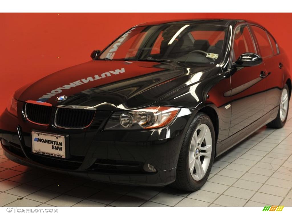 2008 3 Series 328i Sedan - Jet Black / Black photo #2
