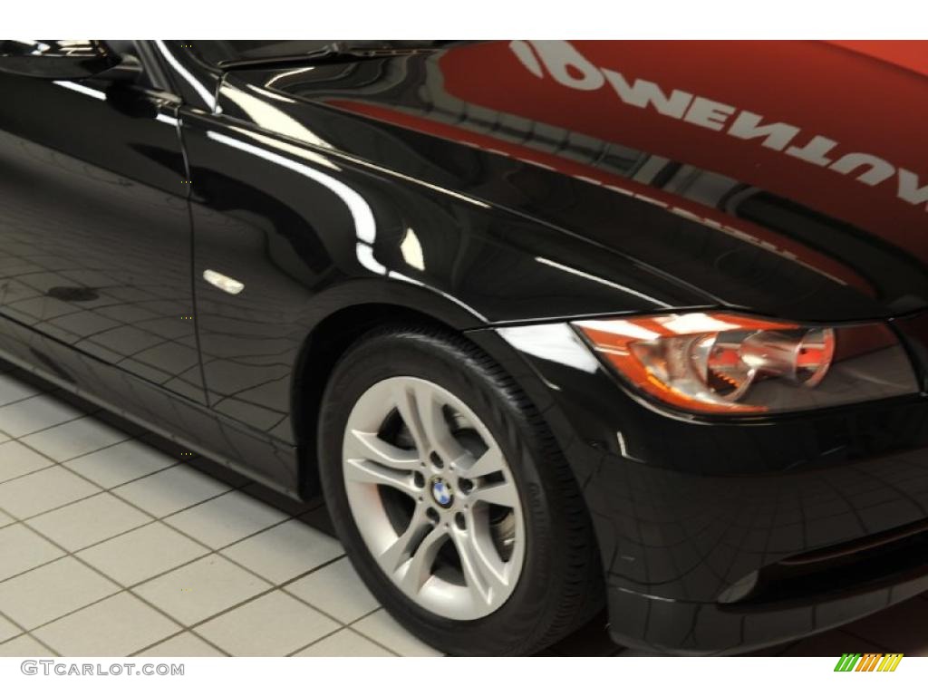 2008 3 Series 328i Sedan - Jet Black / Black photo #15