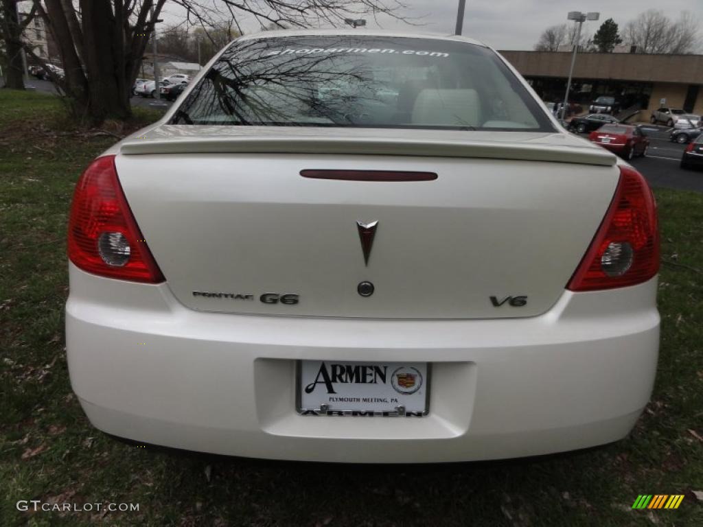 2008 G6 V6 Sedan - White Diamond Tri Coat / Light Taupe photo #9
