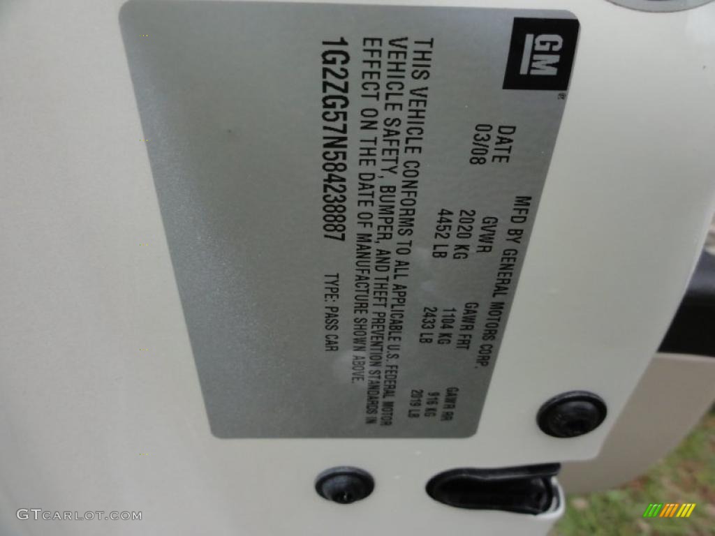 2008 G6 V6 Sedan - White Diamond Tri Coat / Light Taupe photo #37