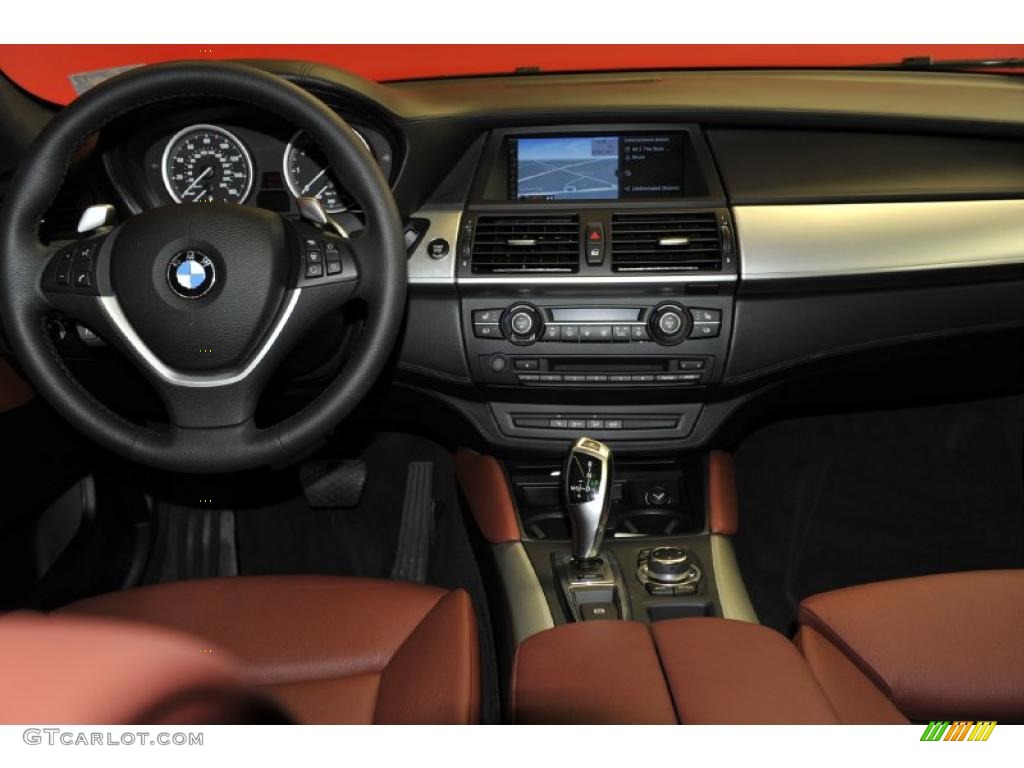 2010 BMW X6 xDrive50i Chateau Red Dashboard Photo #47725151