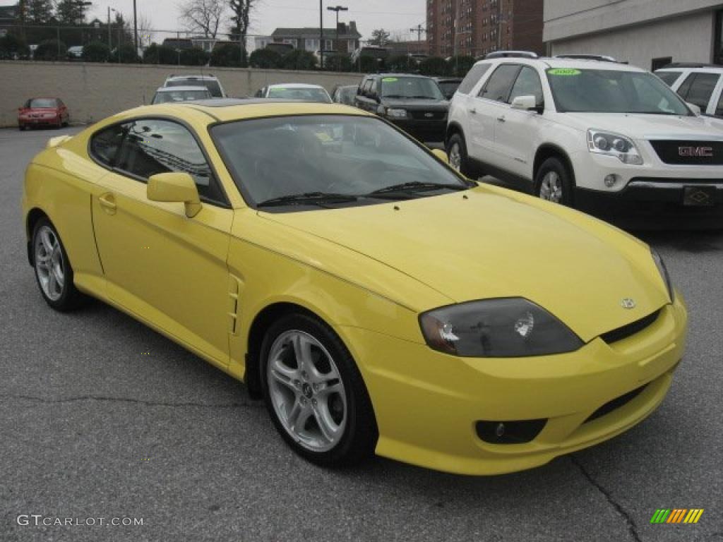 2006 Tiburon GT - Sunburst Yellow / Black photo #4