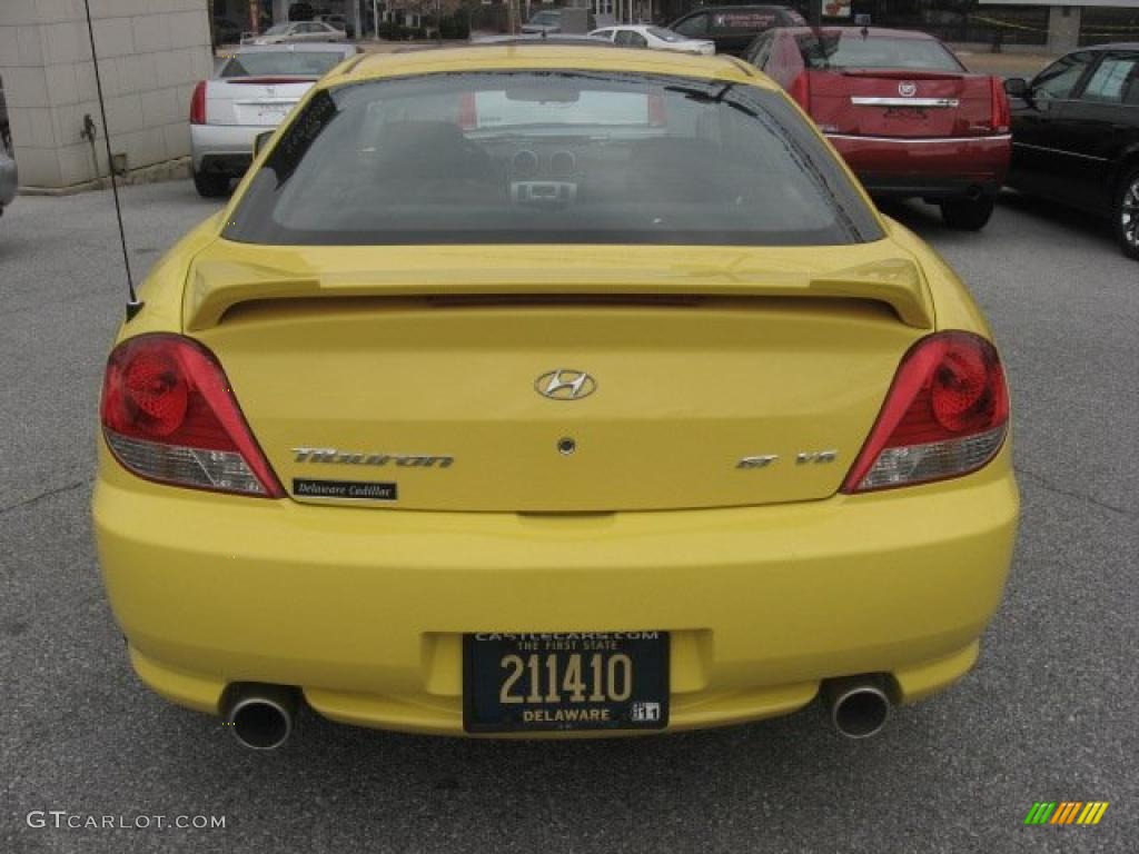 2006 Tiburon GT - Sunburst Yellow / Black photo #7