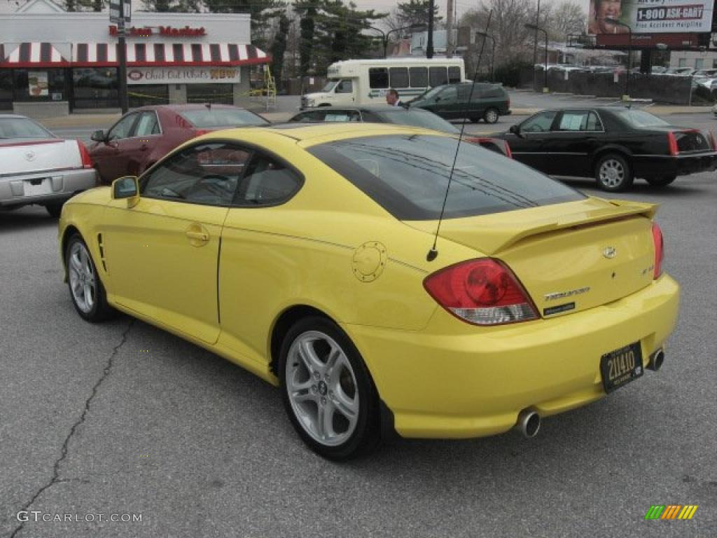 2006 Tiburon GT - Sunburst Yellow / Black photo #8