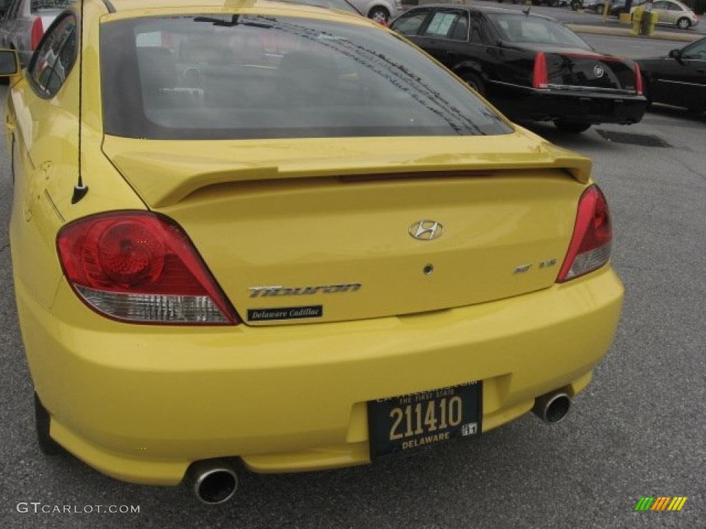 2006 Tiburon GT - Sunburst Yellow / Black photo #35