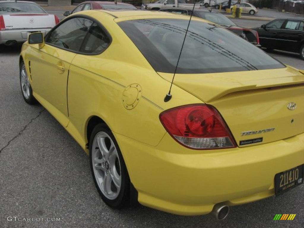 2006 Tiburon GT - Sunburst Yellow / Black photo #36