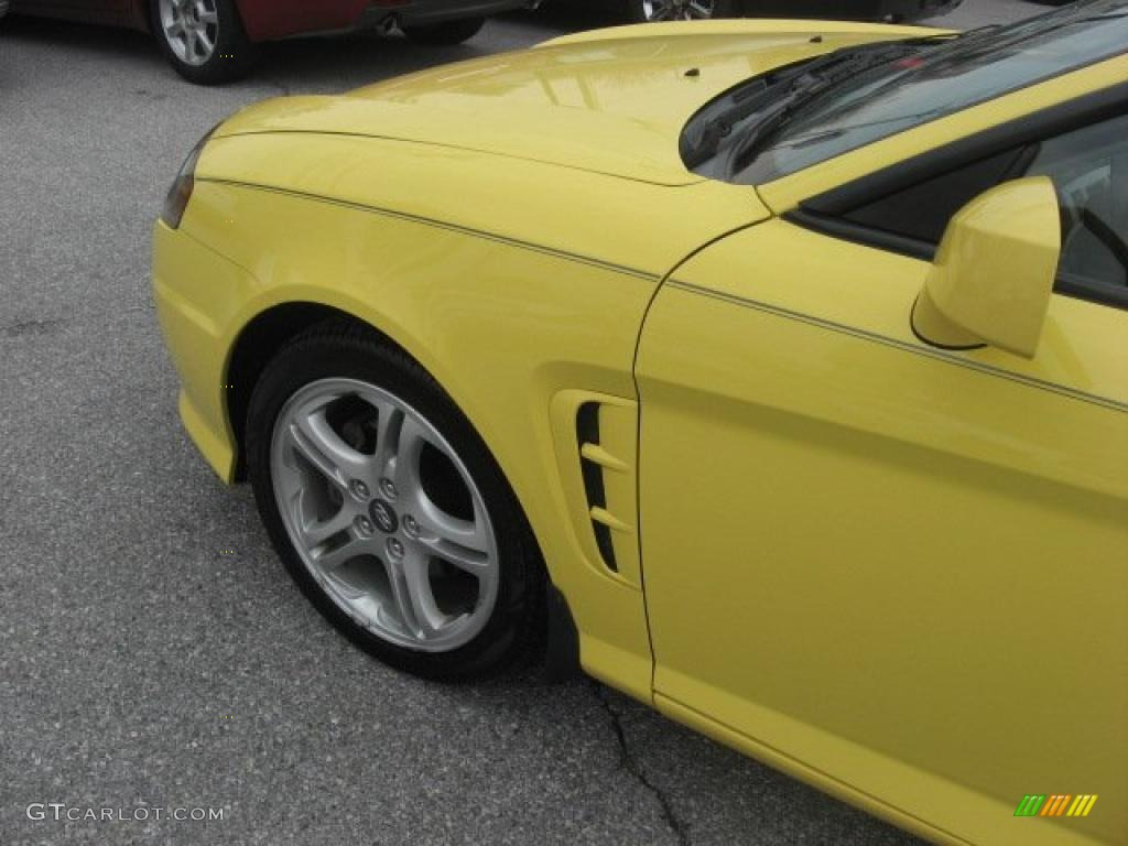 2006 Tiburon GT - Sunburst Yellow / Black photo #38