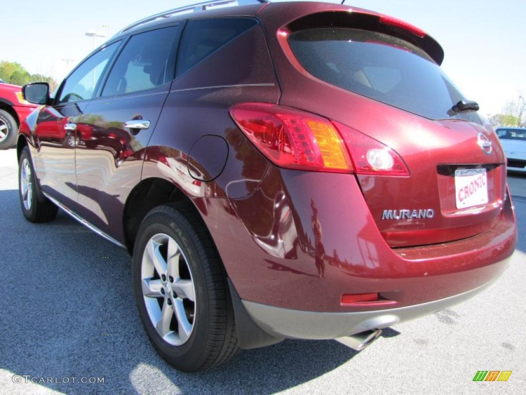 2009 Murano SL - Merlot Metallic / Beige photo #3