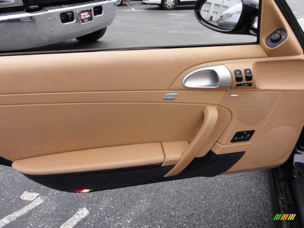 2007 Porsche 911 Carrera S Cabriolet Sand Beige Door Panel Photo #47728785