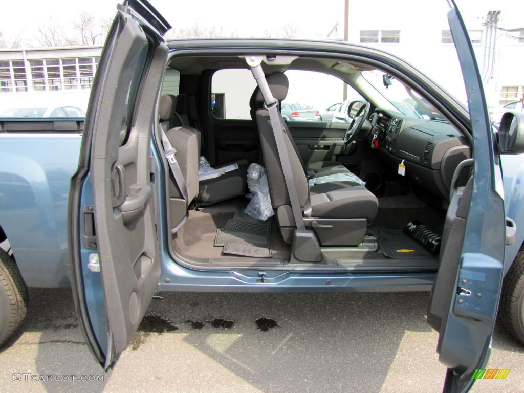 2011 Silverado 1500 LT Extended Cab - Blue Granite Metallic / Ebony photo #16