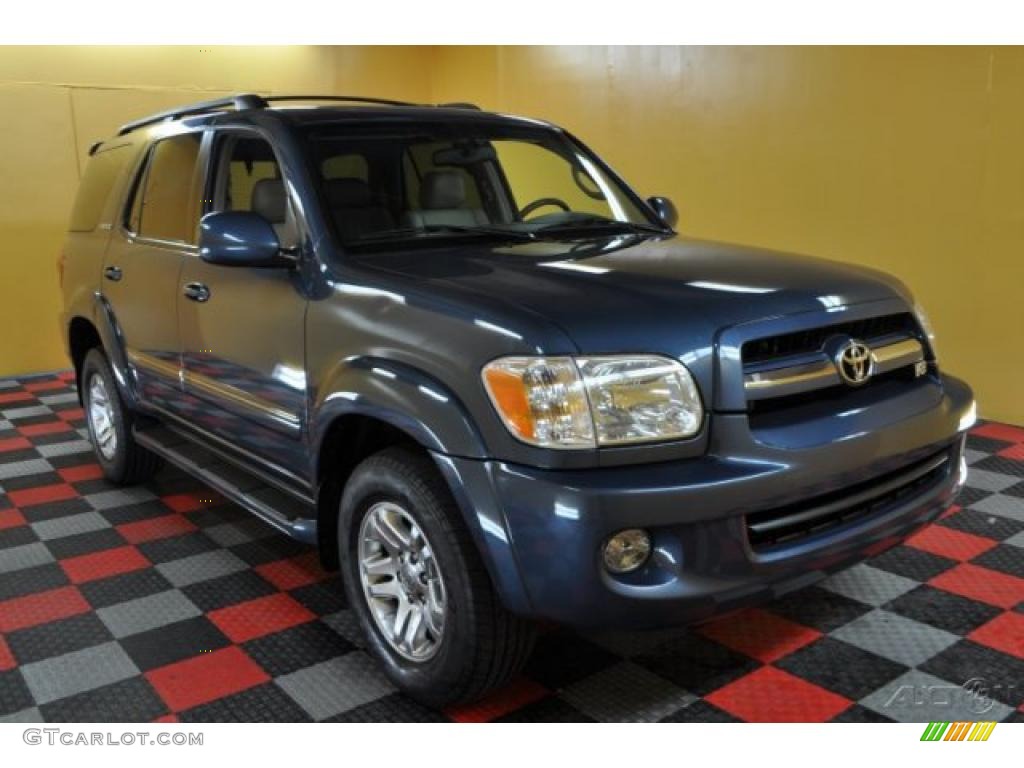 2005 Sequoia Limited 4WD - Blue Steel Metallic / Taupe photo #1