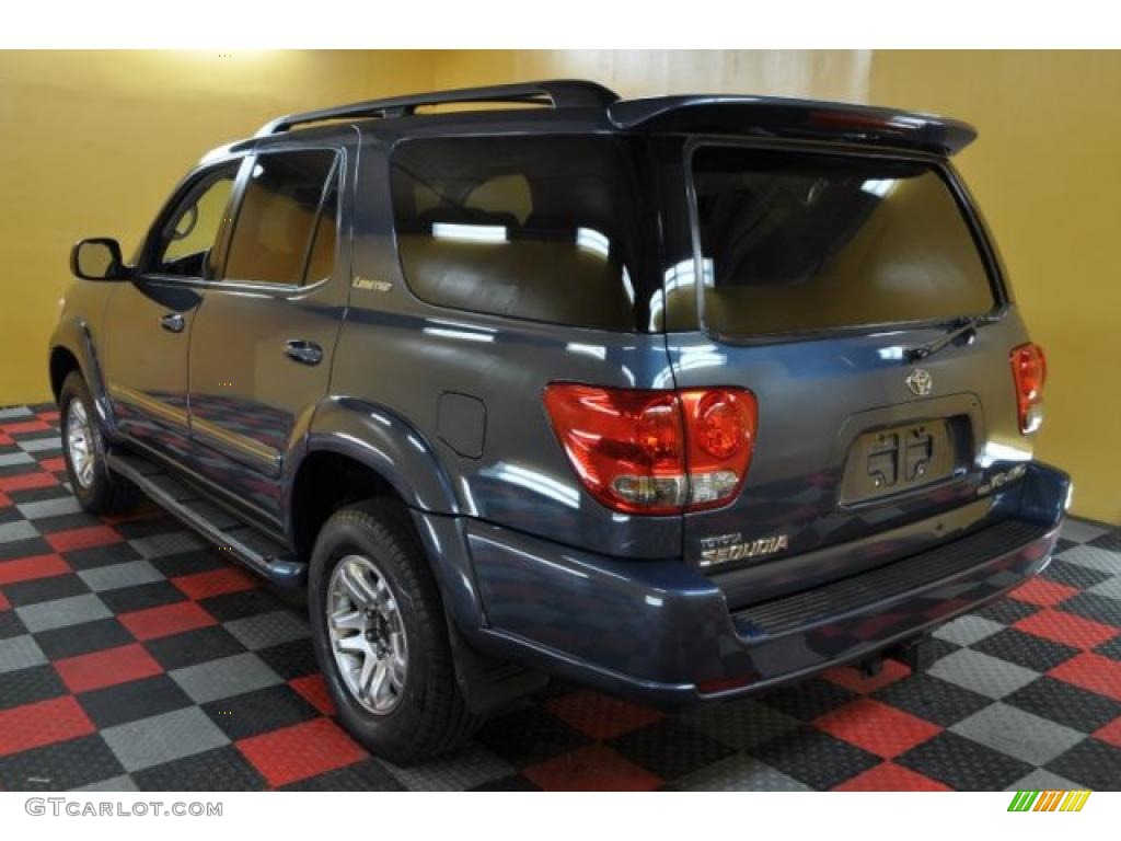 2005 Sequoia Limited 4WD - Blue Steel Metallic / Taupe photo #3
