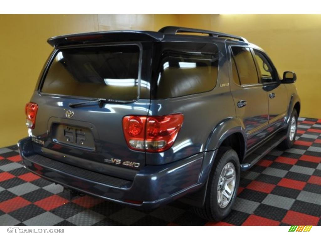 2005 Sequoia Limited 4WD - Blue Steel Metallic / Taupe photo #4