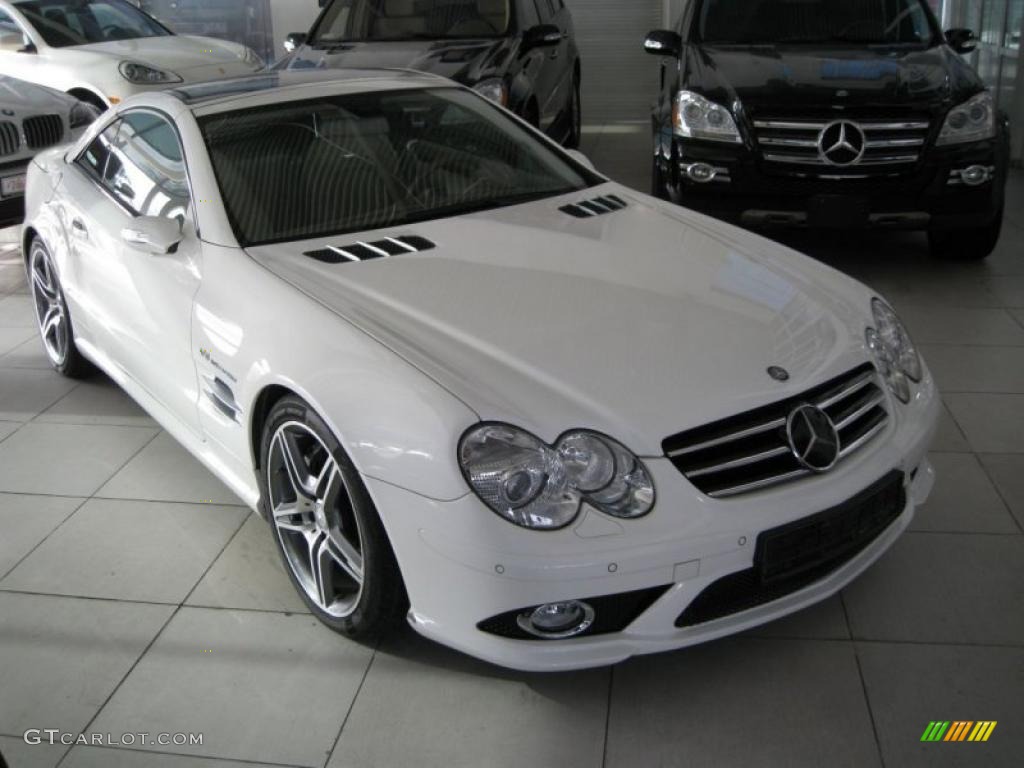 Alabaster White 2007 Mercedes-Benz SL 55 AMG Roadster Exterior Photo #47731420