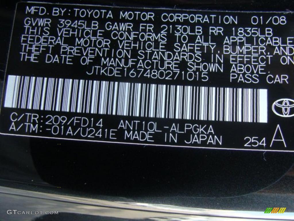 2008 tC  - Black Sand Pearl / Dark Charcoal Gray photo #15