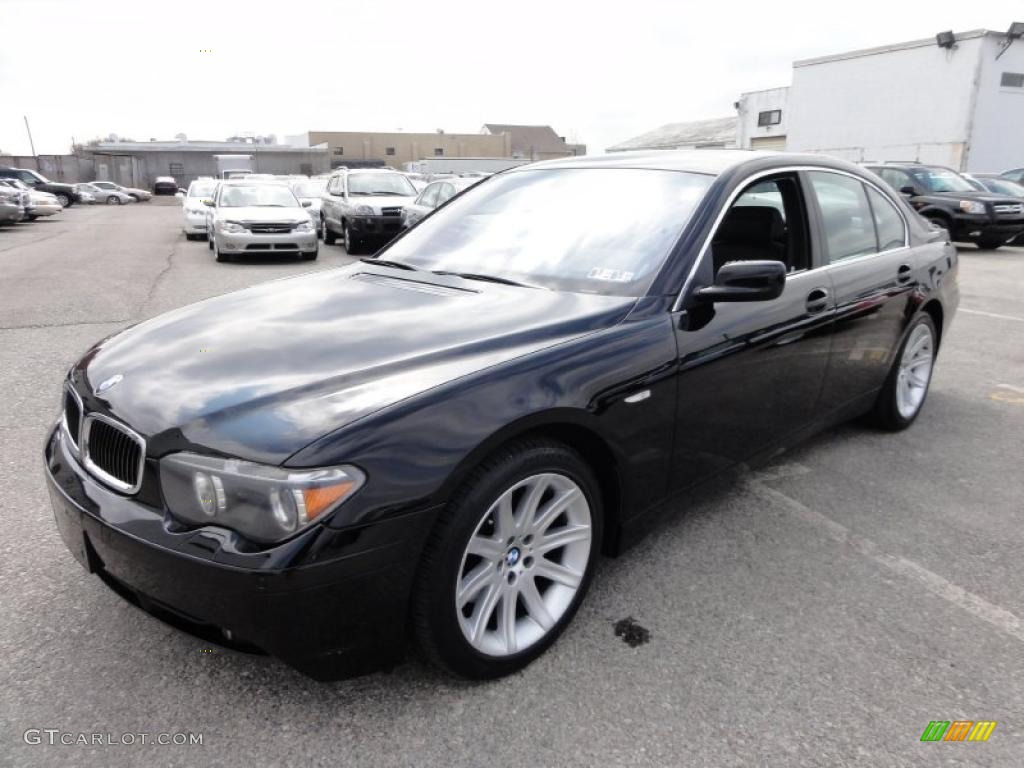 2002 7 Series 745i Sedan - Jet Black / Black photo #3