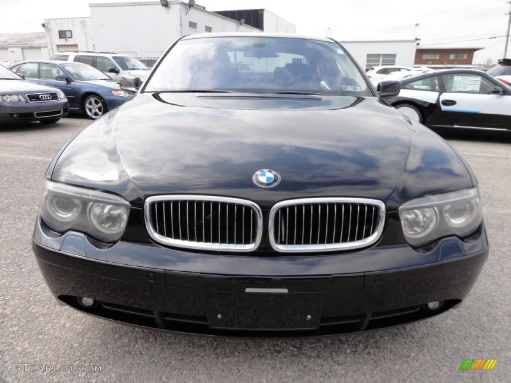 2002 7 Series 745i Sedan - Jet Black / Black photo #4