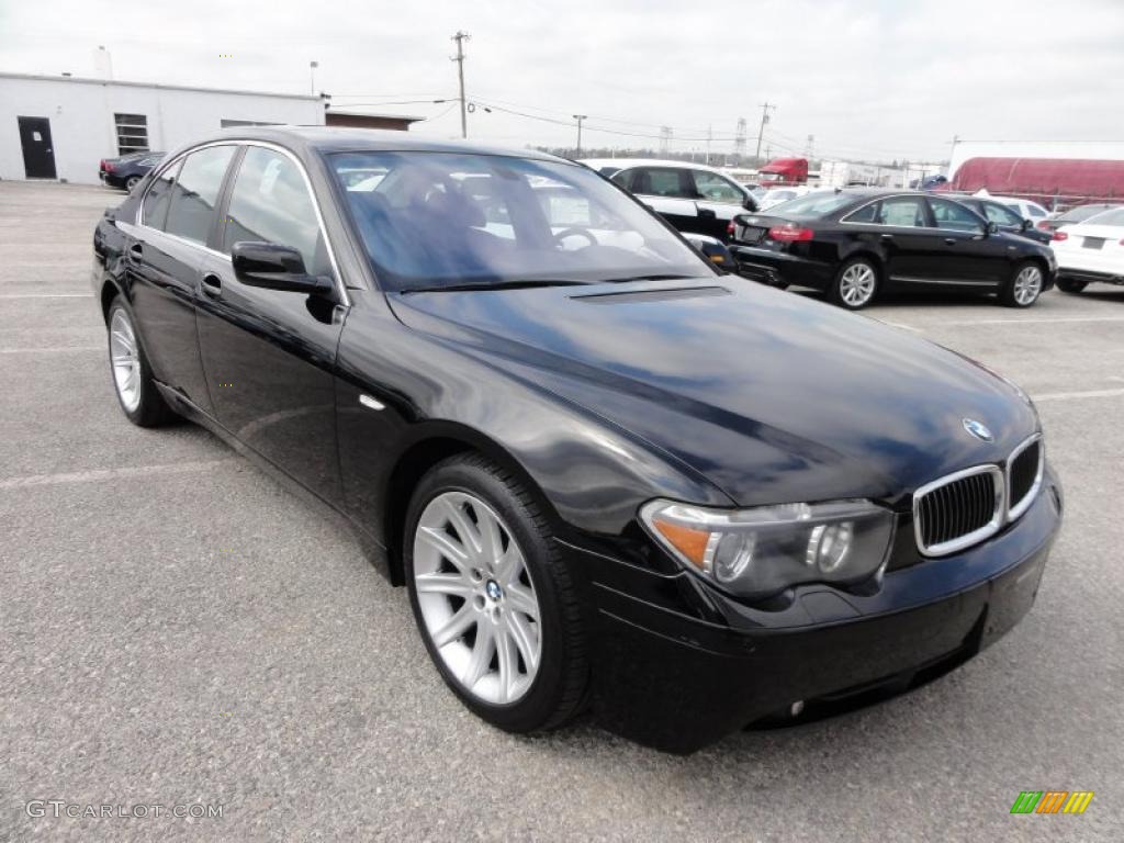 2002 7 Series 745i Sedan - Jet Black / Black photo #5