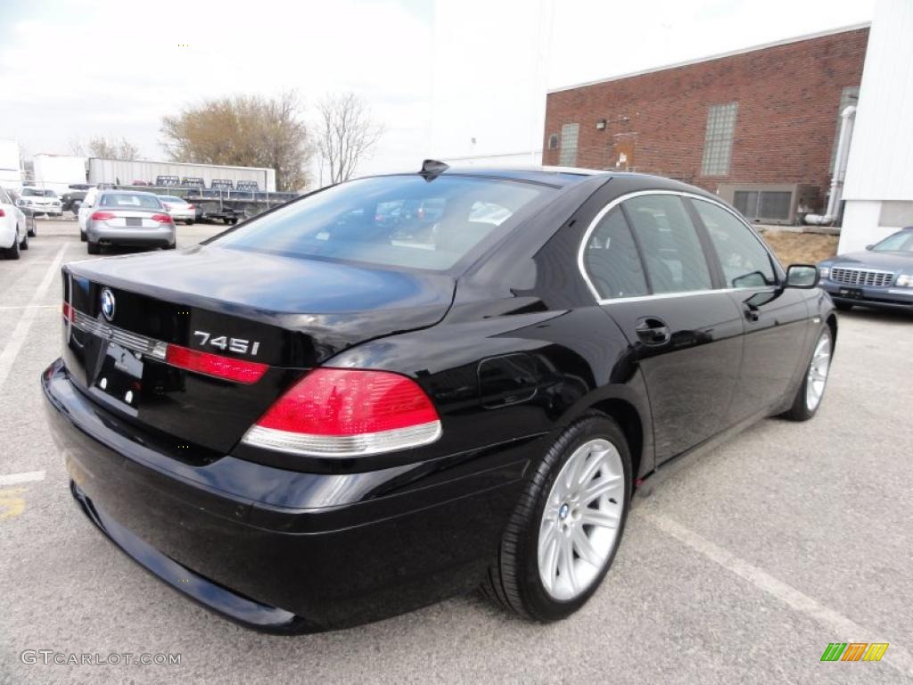 2002 7 Series 745i Sedan - Jet Black / Black photo #9