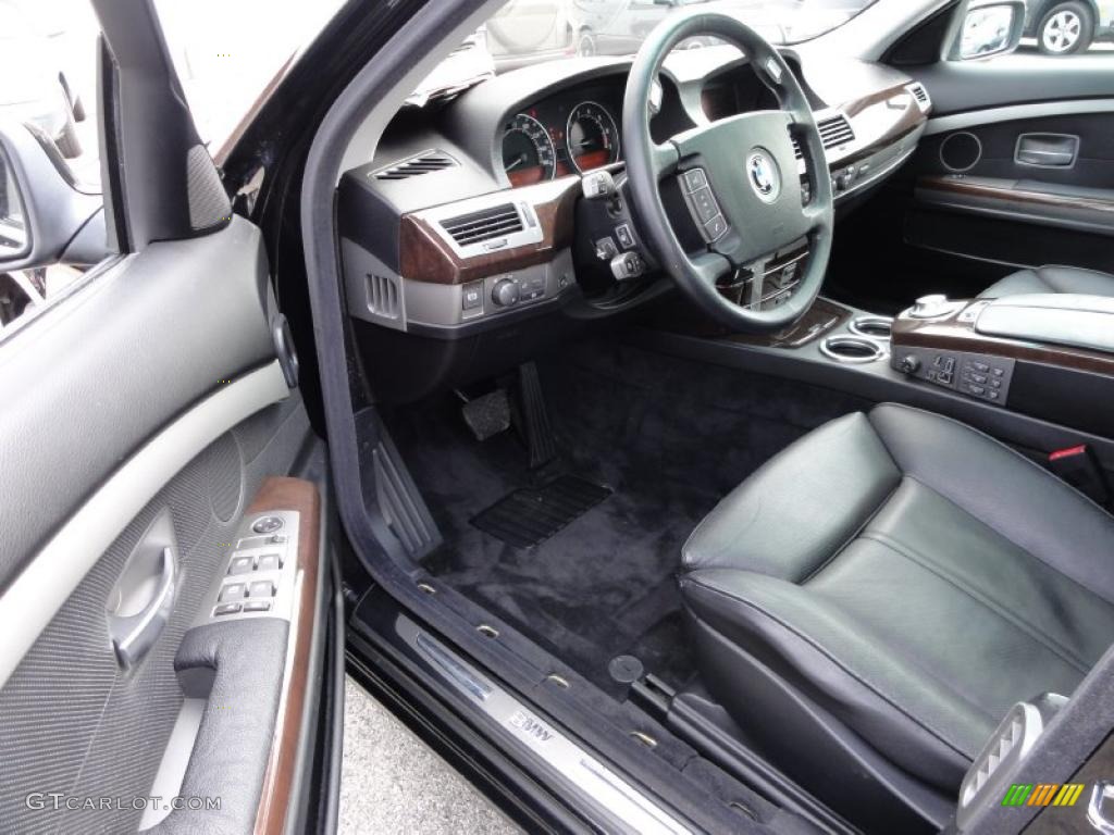 2002 7 Series 745i Sedan - Jet Black / Black photo #14
