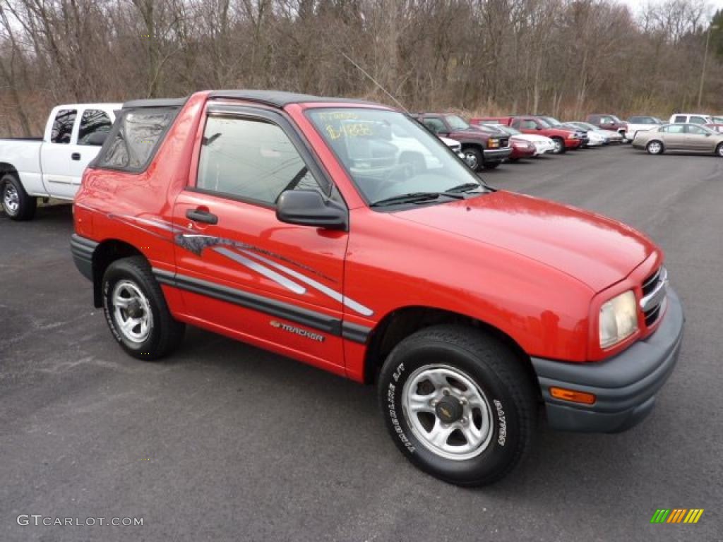 Wildfire Red 1999 Chevrolet Tracker Soft Top 4x4 Exterior Photo #47734972