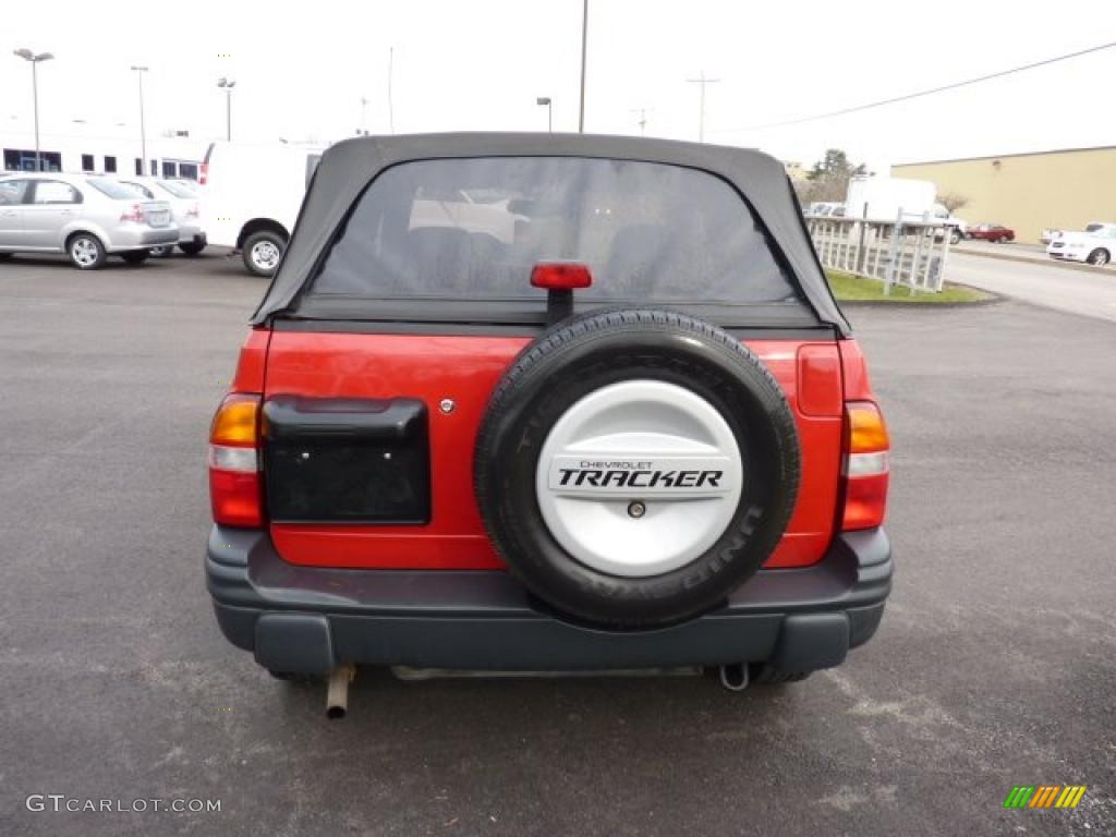 Wildfire Red 1999 Chevrolet Tracker Soft Top 4x4 Exterior Photo #47735044