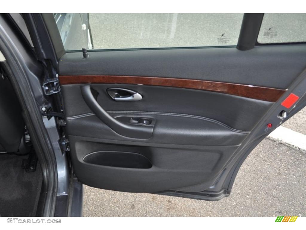 2008 Saab 9-3 2.0T Sport Sedan Black Door Panel Photo #47735251