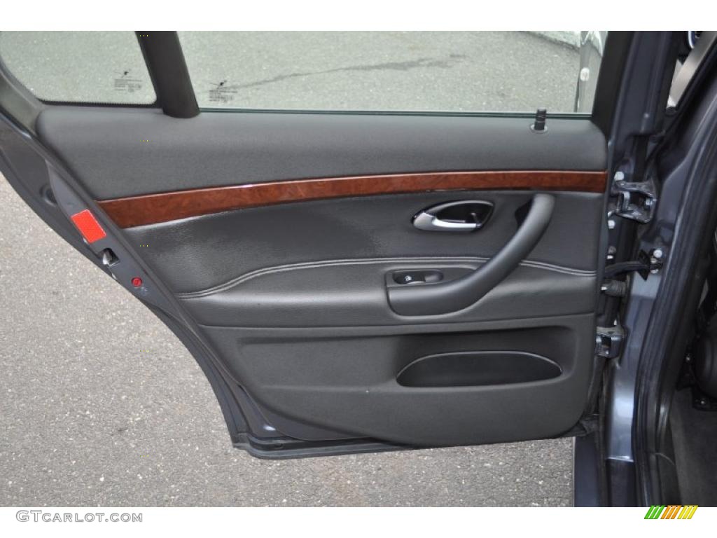 2008 Saab 9-3 2.0T Sport Sedan Black Door Panel Photo #47735257