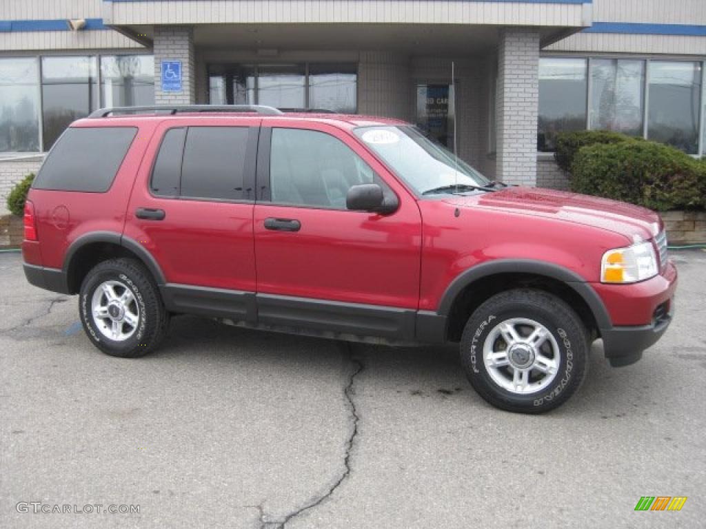 2003 Explorer XLT 4x4 - Redfire Metallic / Midnight Gray photo #7