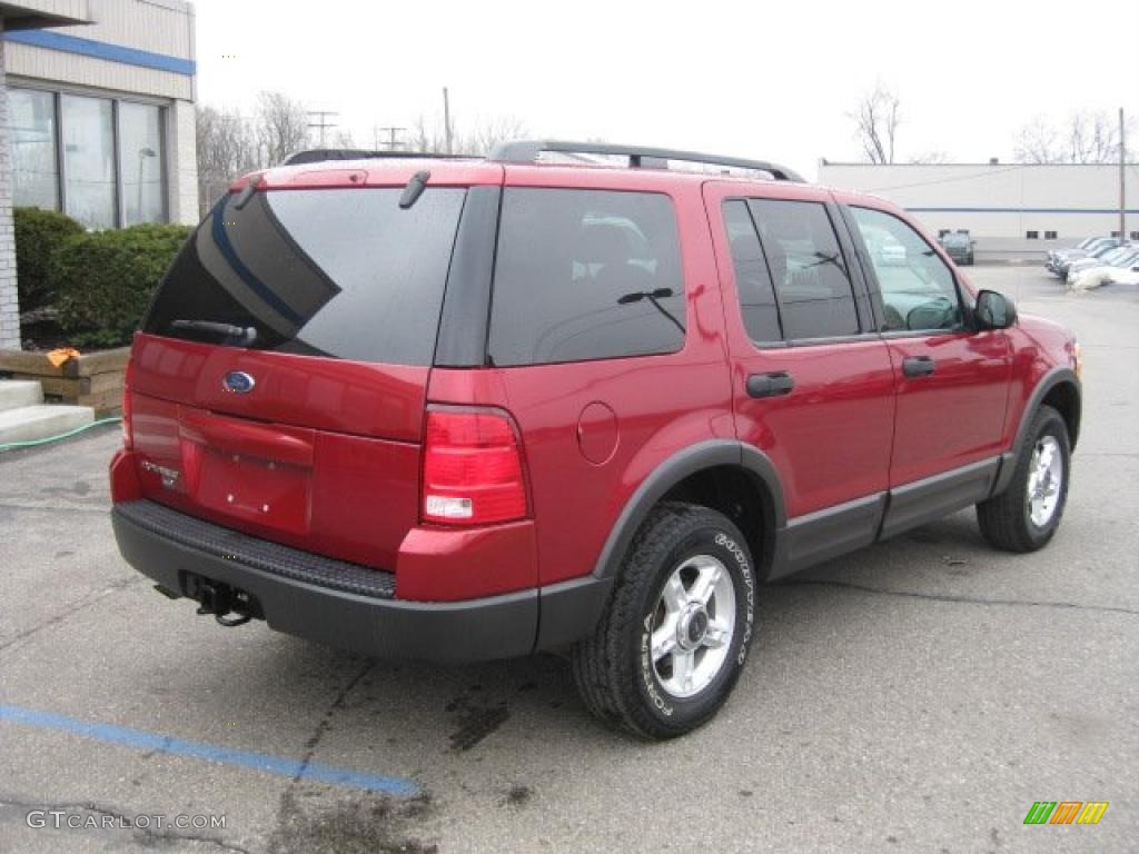 2003 Explorer XLT 4x4 - Redfire Metallic / Midnight Gray photo #8