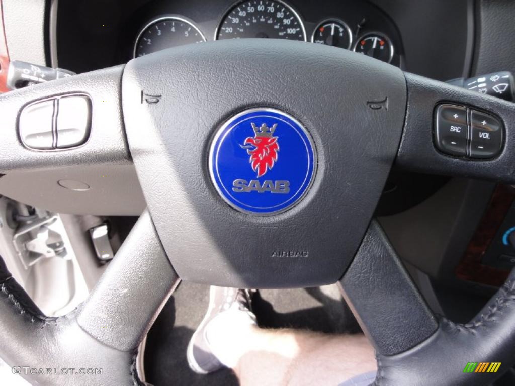 2008 Saab 9-7X 4.2i Carbon Black Steering Wheel Photo #47738245