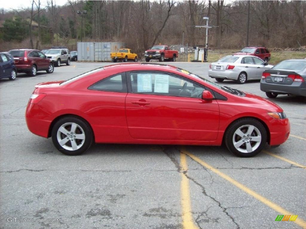 2007 Civic EX Coupe - Rallye Red / Black photo #22