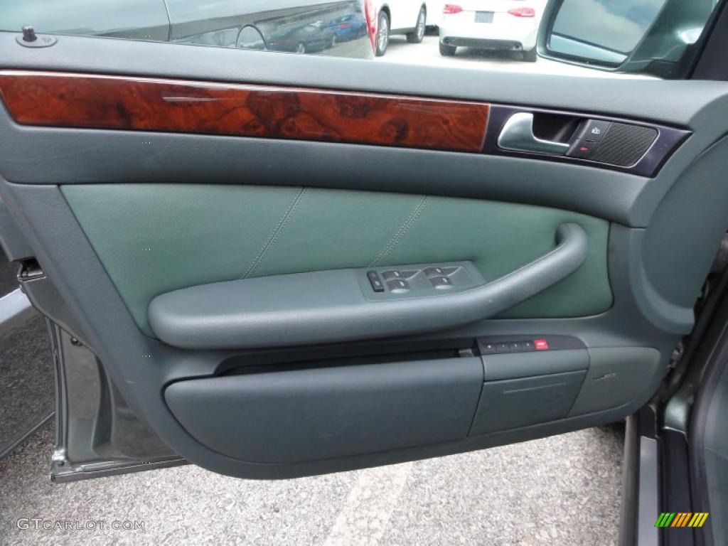 2002 Audi Allroad 2.7T quattro Fern Green/Desert Grass Door Panel Photo #47738452