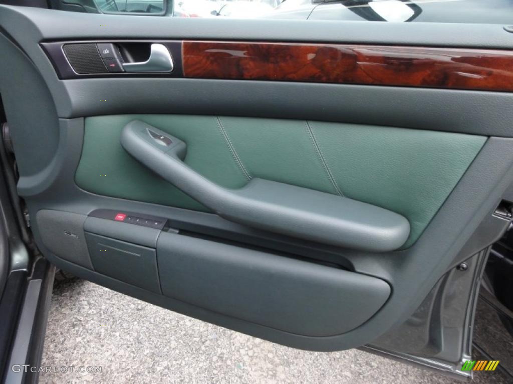 2002 Audi Allroad 2.7T quattro Fern Green/Desert Grass Door Panel Photo #47738581