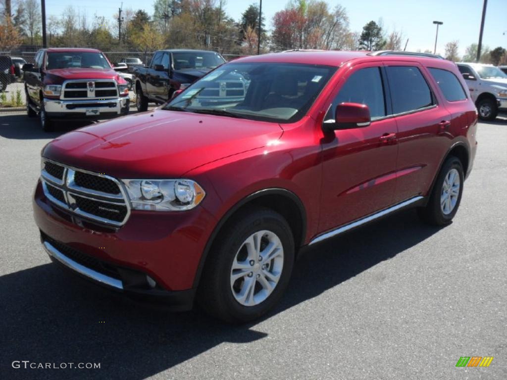 2011 Durango Crew - Inferno Red Crystal Pearl / Dark Graystone/Medium Graystone photo #1